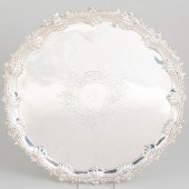 VICTORIAN ARMORIAL SILVER SALV