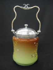 Victorian Art Glass Biscuit Ja