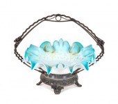 VICTORIAN ART GLASS BRIDES BAS