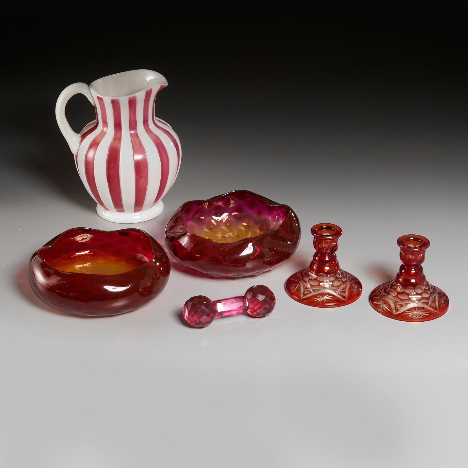 VICTORIAN ART GLASS GROUP 19th/20th