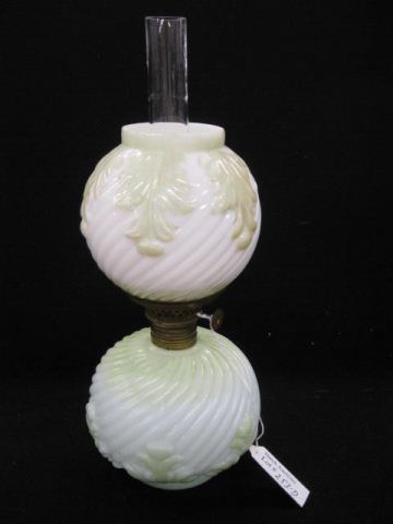 Victorian Art Glass Miniature Oil