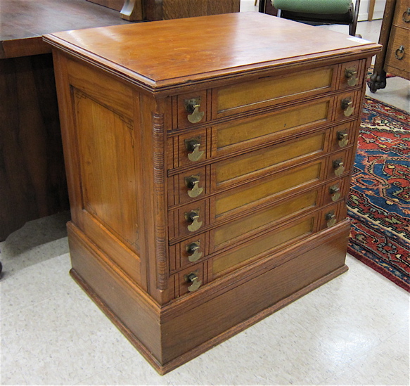 VICTORIAN ASH SPOOL CHEST