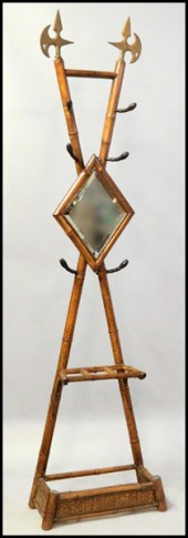 VICTORIAN BAMBO HALLTREE. H: 9
