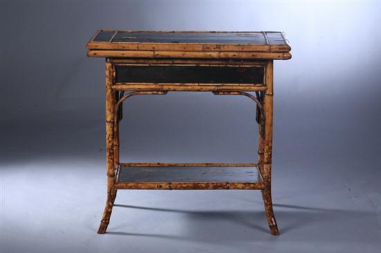 VICTORIAN BAMBOO AND BLACK-JAPANNED