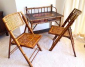 VICTORIAN BAMBOO AND LACQUER W