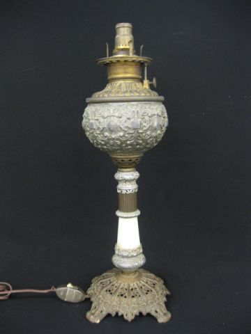 Victorian Banquet Lamp bronzed &