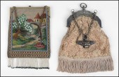 VICTORIAN BEADED EVENING BAG.