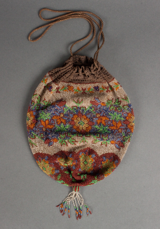 Victorian beaded floral motif