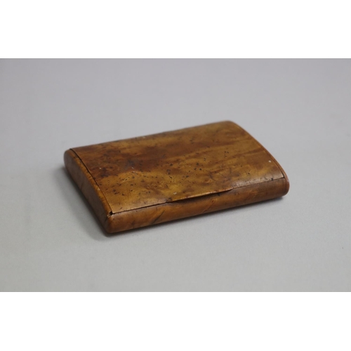 Victorian bird's eye maple card