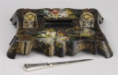 VICTORIAN BLACK LACQUER PAINTE