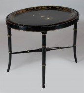 VICTORIAN BLACK LACQUERED PAPI