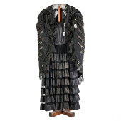 VICTORIAN BLACK MOURNING DRESS