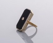 VICTORIAN BLACK ONYX & DIAMOND