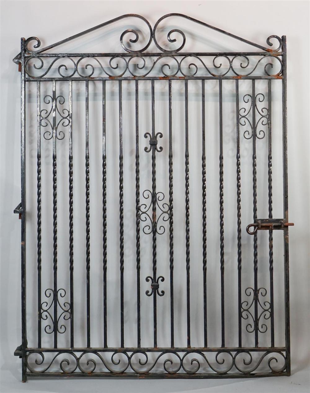 VICTORIAN BLACK PAINTED WROUGHT