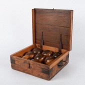 VICTORIAN BOCCE SET WITH ORIGI