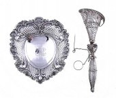 Victorian bon bon dish and sil