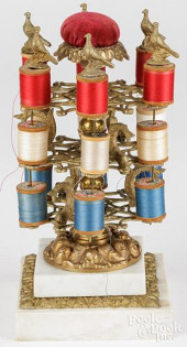 VICTORIAN BRASS AND MARBLE SEW