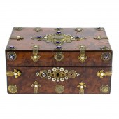 VICTORIAN BRASS BOUND, PORCELA