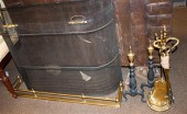 Victorian brass fire fender br