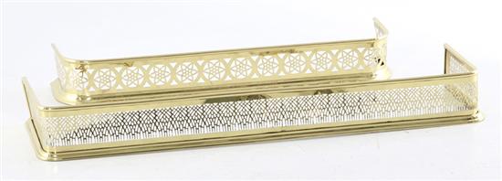 Victorian brass fire fenders mid