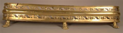 VICTORIAN BRASS FIREPLACE FENDER