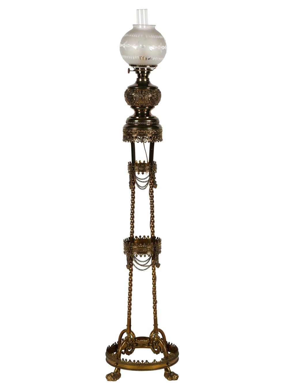 VICTORIAN BRASS FLOOR OIL