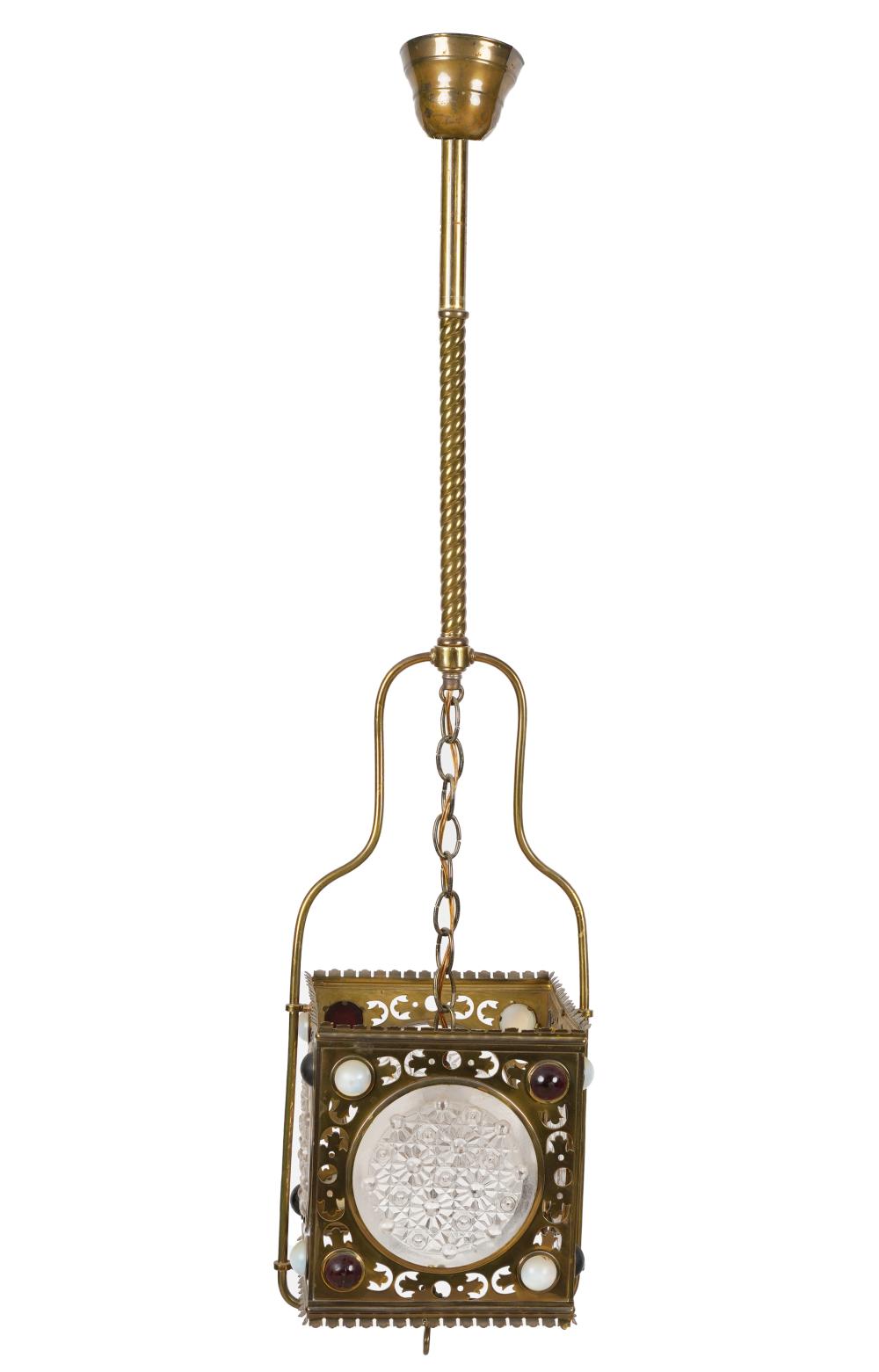 VICTORIAN BRASS & GLASS CEILING