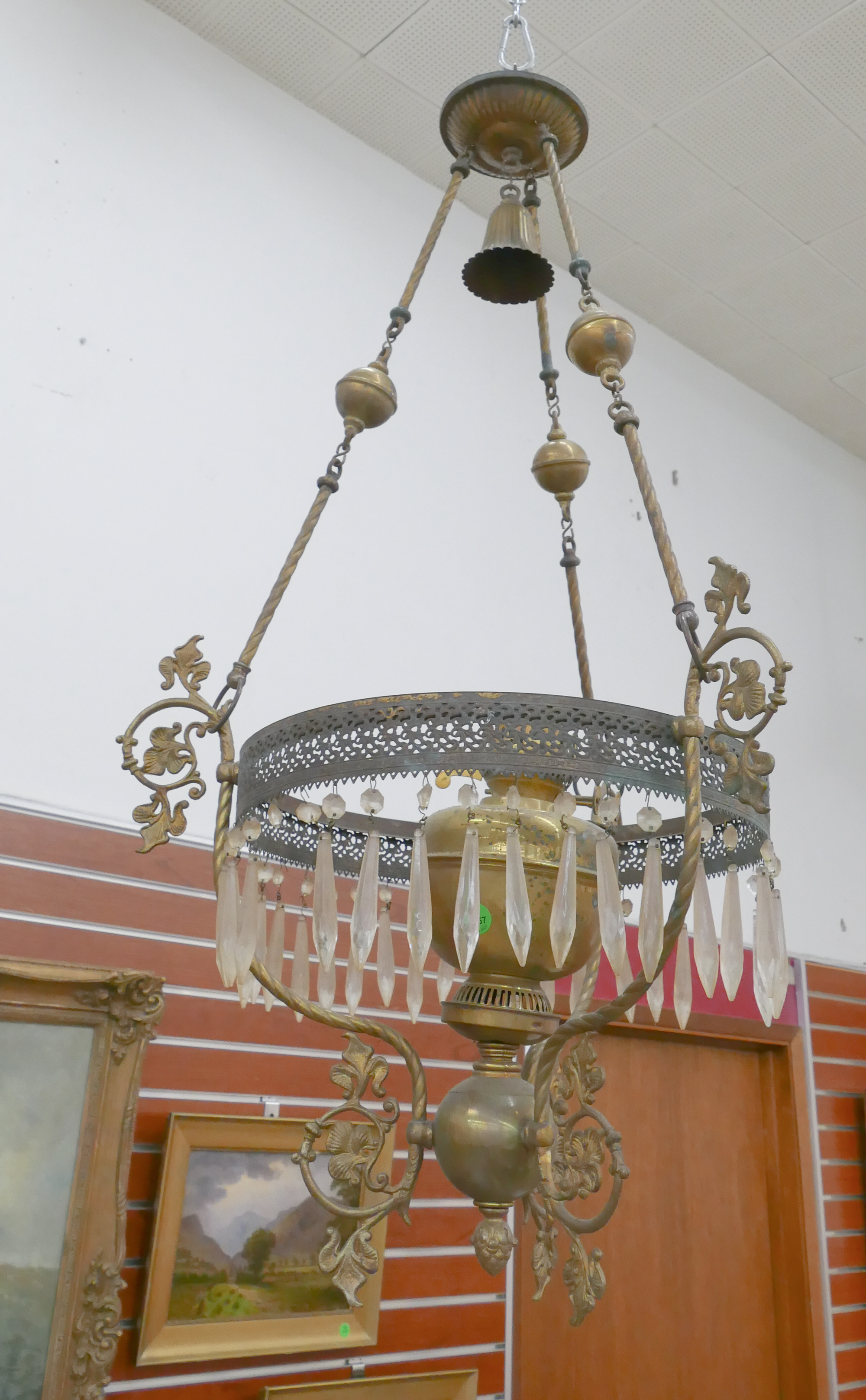 Victorian Brass Hanging Light