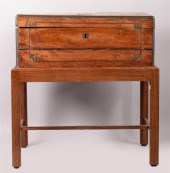 VICTORIAN BRASS INLAID CAMPHOR
