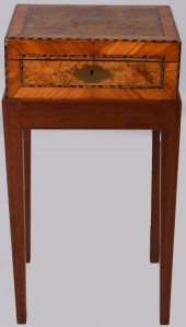 VICTORIAN BRASS INLAID FIGURED