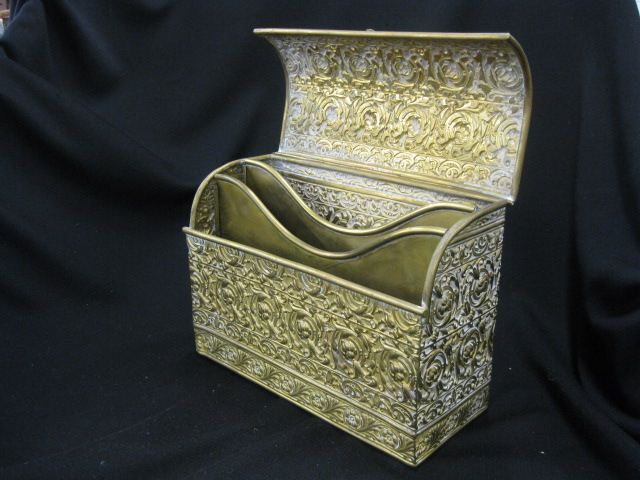 Victorian Brass Letter Box rococo