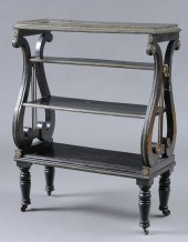 VICTORIAN BRASS-MOUNTED BLACK