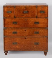 VICTORIAN BRASS MOUNTED OAK CA