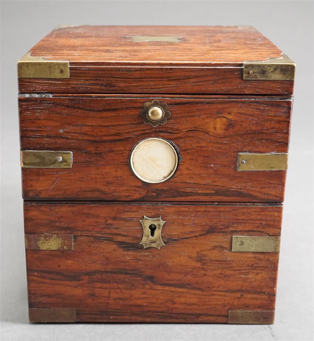 VICTORIAN BRASS MOUNTED ROSEWOOD