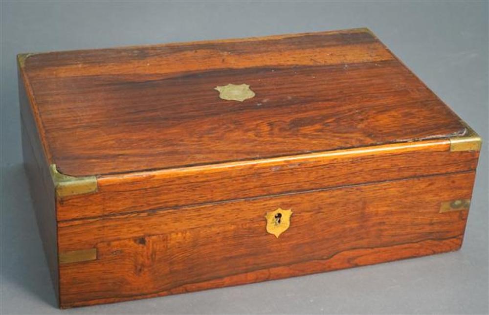 VICTORIAN BRASS MOUNTED ROSEWOOD