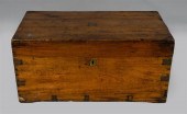 VICTORIAN BRASS MOUNTED TEAK C