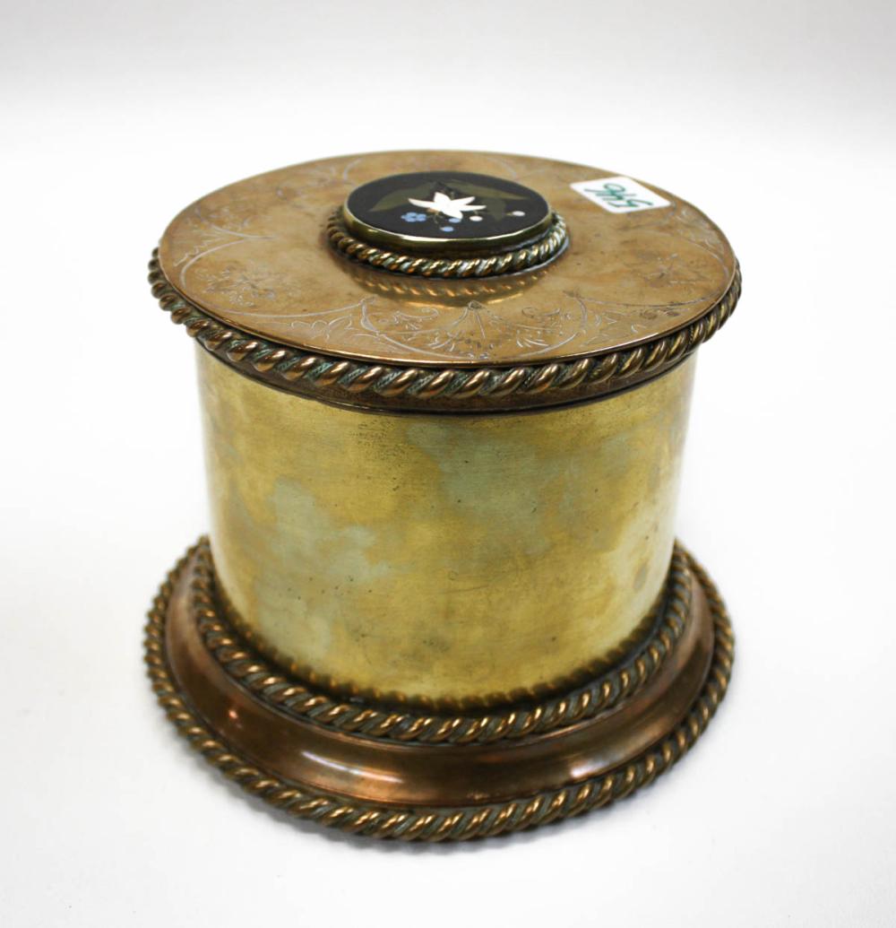 VICTORIAN BRASS PERFUME CADDY,