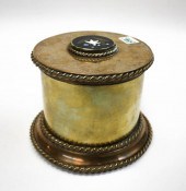 VICTORIAN BRASS PERFUME CADDY,