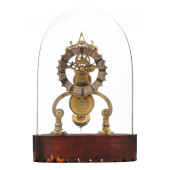 VICTORIAN BRASS SKELETON CLOCK