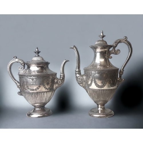 VICTORIAN BRITANNIA METAL COFFEE