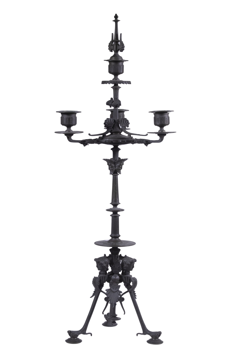 VICTORIAN BRONZE CANDELABRUM 19th