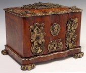 VICTORIAN BRONZE-MOUNTED BURLW