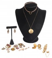 Victorian brooch, earring, etc