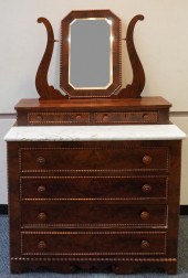 VICTORIAN BURL WALNUT AND MARB