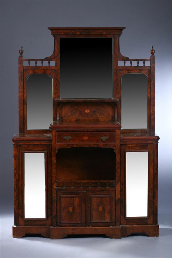 VICTORIAN BURL WALNUT INLAID