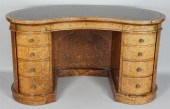 VICTORIAN BURL WALNUT KIDNEY S