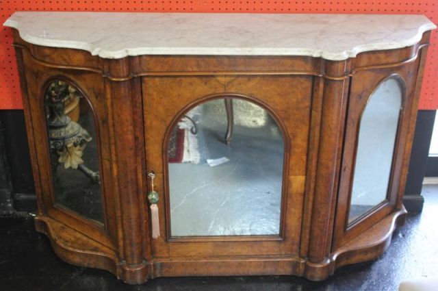 Victorian Burl Walnut Marbletop