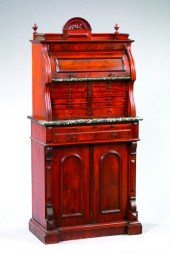 Victorian Burled Walnut and Wa
