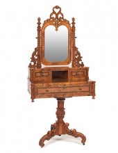 VICTORIAN BURLED WALNUT DRESSI