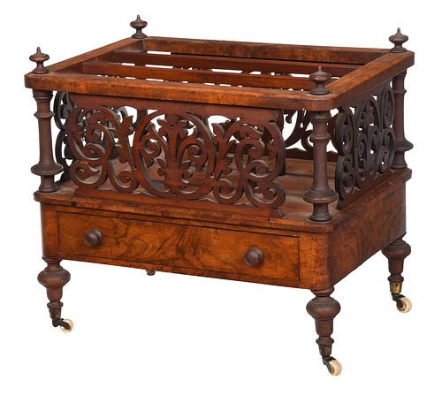 VICTORIAN BURLWOOD AND MAHOGANY